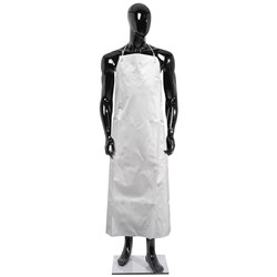 THERMO POLYURETHANE (TPU) WHITE APRON WITH CORD AND HOOK